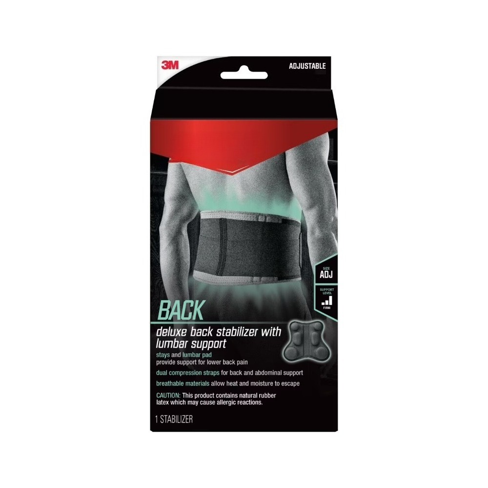 Back Stabilizer, Adjustable Brace, Black, 1 Brace