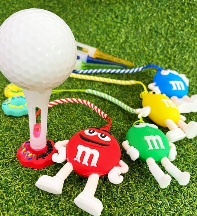 M&M Red Golf tees loss prevention hanger Ring Set Composition