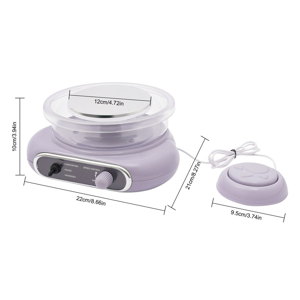 Adjustable Speed Pottery Wheel Machine for Mini Clay Crafting Fun