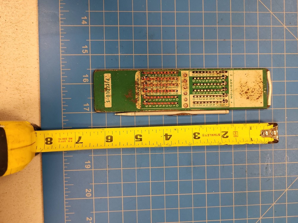 Vintage PICCOLO-S Calculator Slide Rule Adding Machine Germany Collectible Math