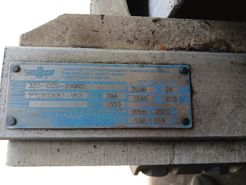Cascade 35D-CCS-35982 Forklift Attachment Universal Other Attachment Model
