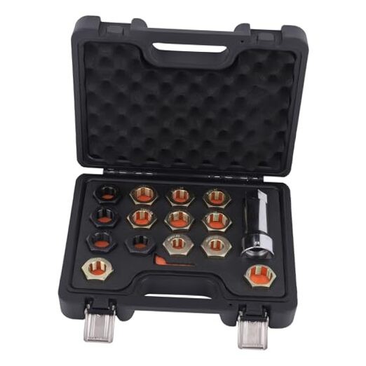 Axle Spindle Thread Chaser Set, Thread Rethreading Restorer Master 16 PCS