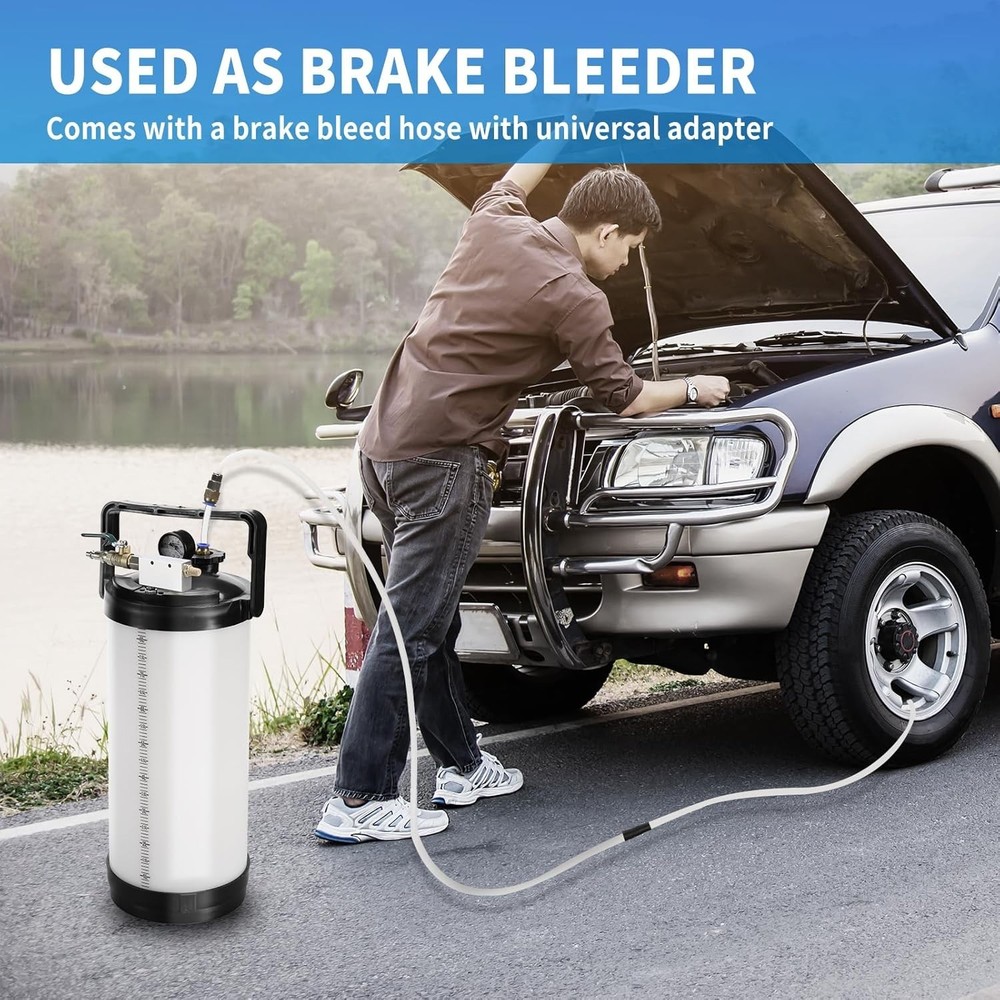 8L Pneumatic Oil Extractor Pump with Hoses for Safe & Efficient Fluid Changes