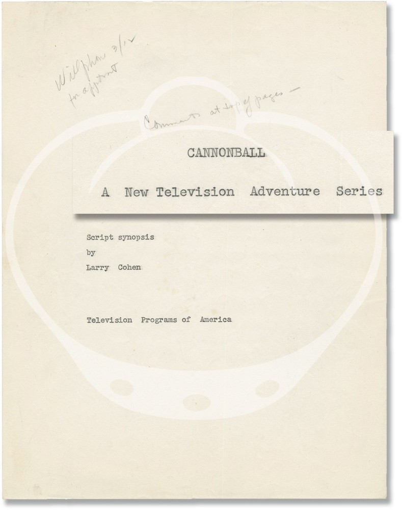 Larry Cohen ARCHIVE OF TYPESCRIPT DRAFT MATERIALS FOR FOUR UNPRODUCED #153710