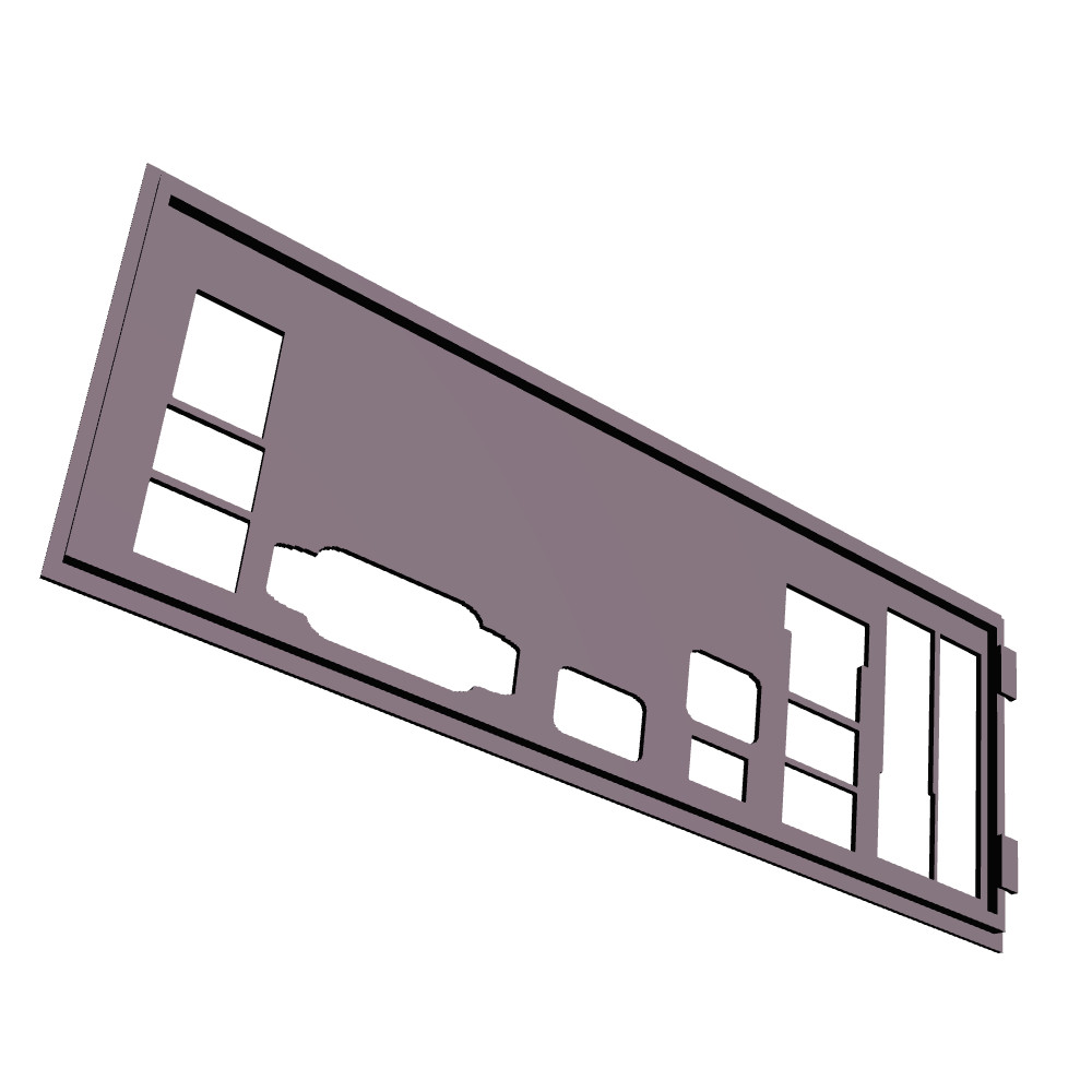 Biostar B350GTN I/O Shield, 3D Printed, IO Backplate