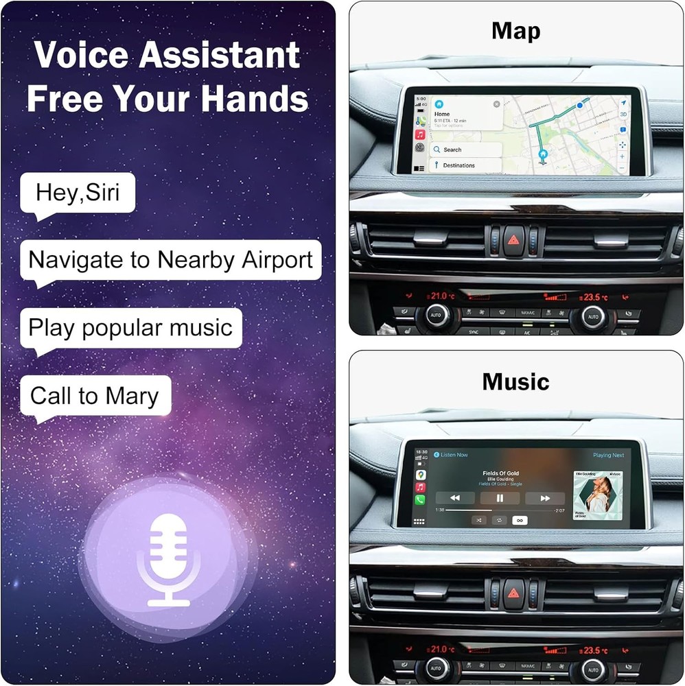 Wireless CarPlay Android Auto Retrofit Kit Decoder Box for BMW NBT 2012-2017 US