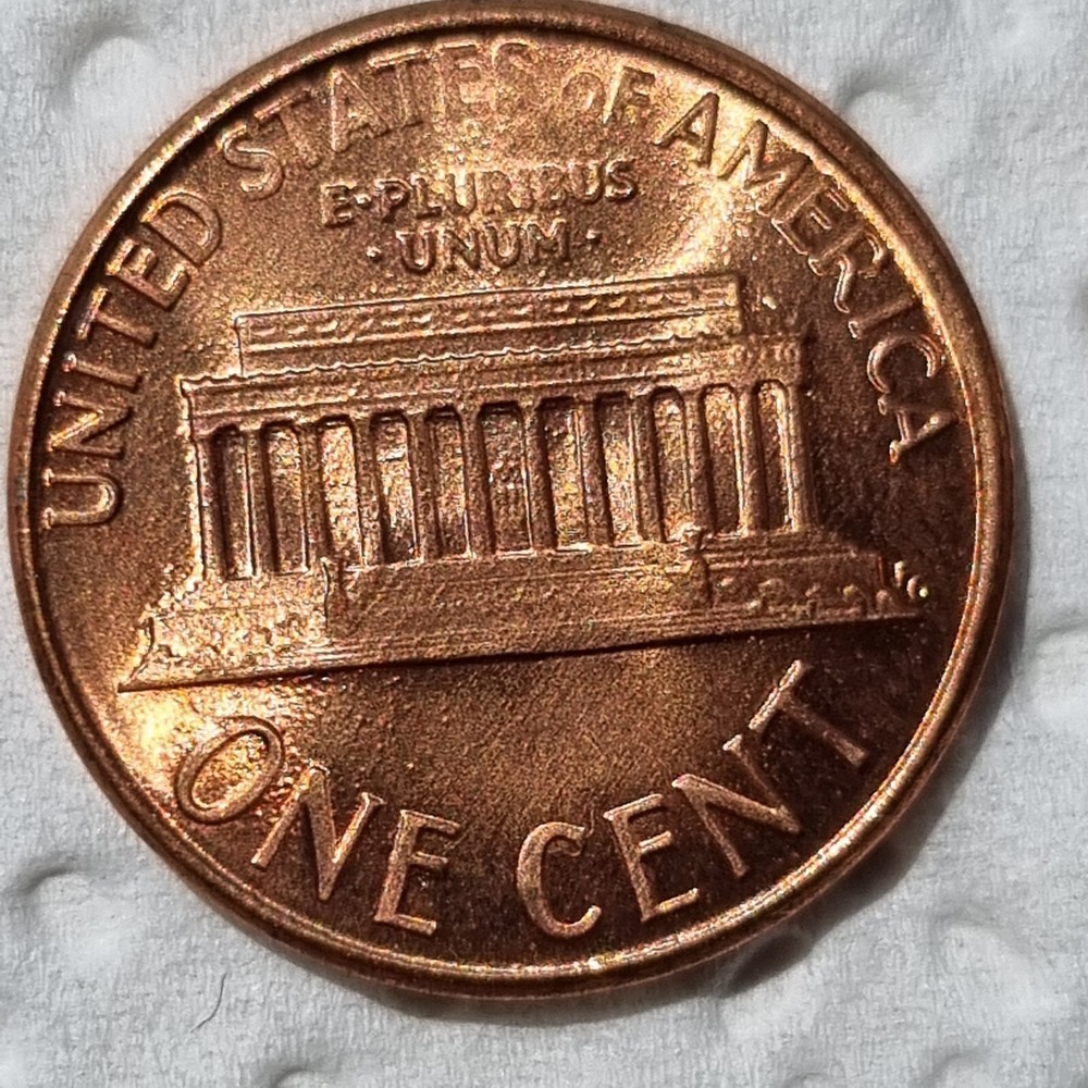 1988 D Lincoln Memorial Cent 1c ERROR - PLATING BLISTERS BUBBLES #91906