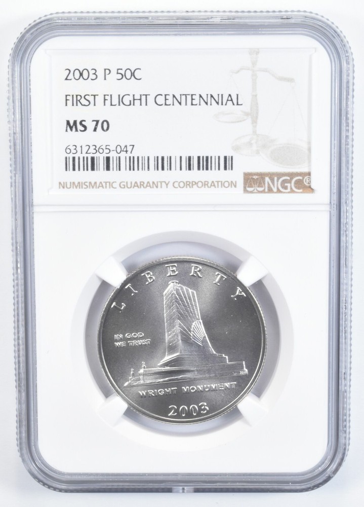 2003 P MS70 First Flight Commemorative Half Dollar NGC