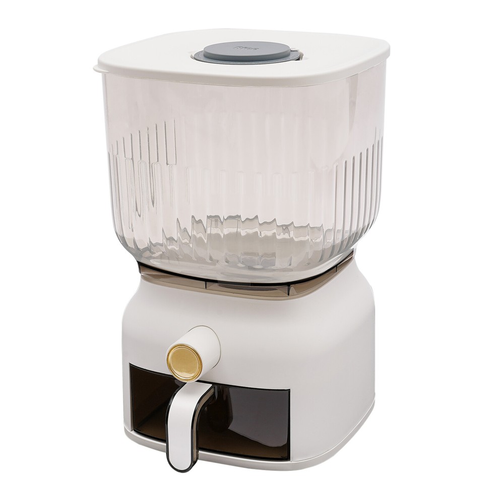22lbs Square Rice Dispenser Grain Container Kitchen Organizer With Rice Cup