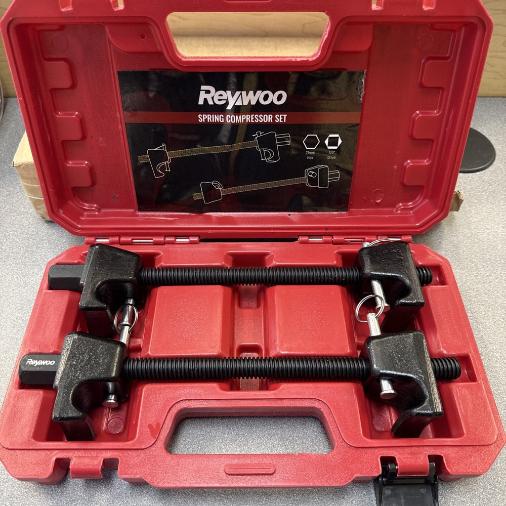 Reywoo Spring Compressor Tool, Heavy-Duty Coil Spring Compressor Tool with Locki