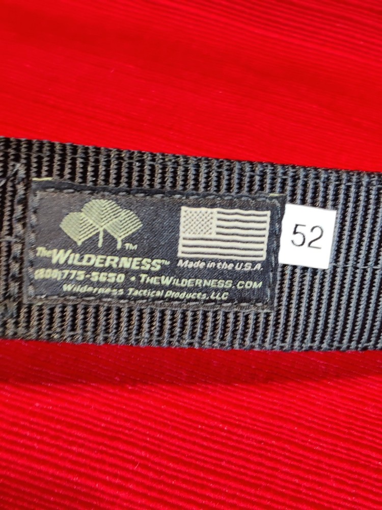 THE WILDERNESS BLACK TACTICAL BELT, SIZE 52
