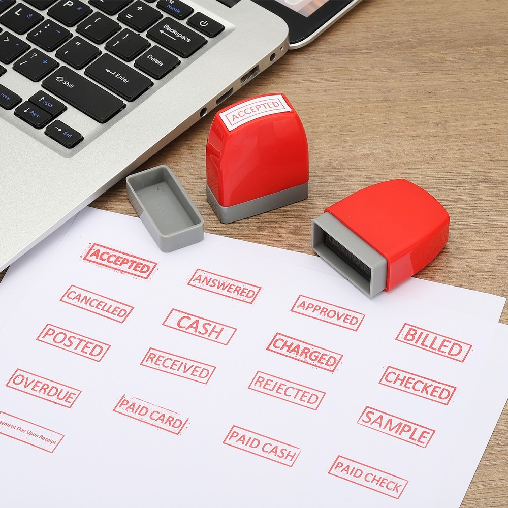 Draft Notice Stamp, Office Stamp Pre Inked Stamp, Red