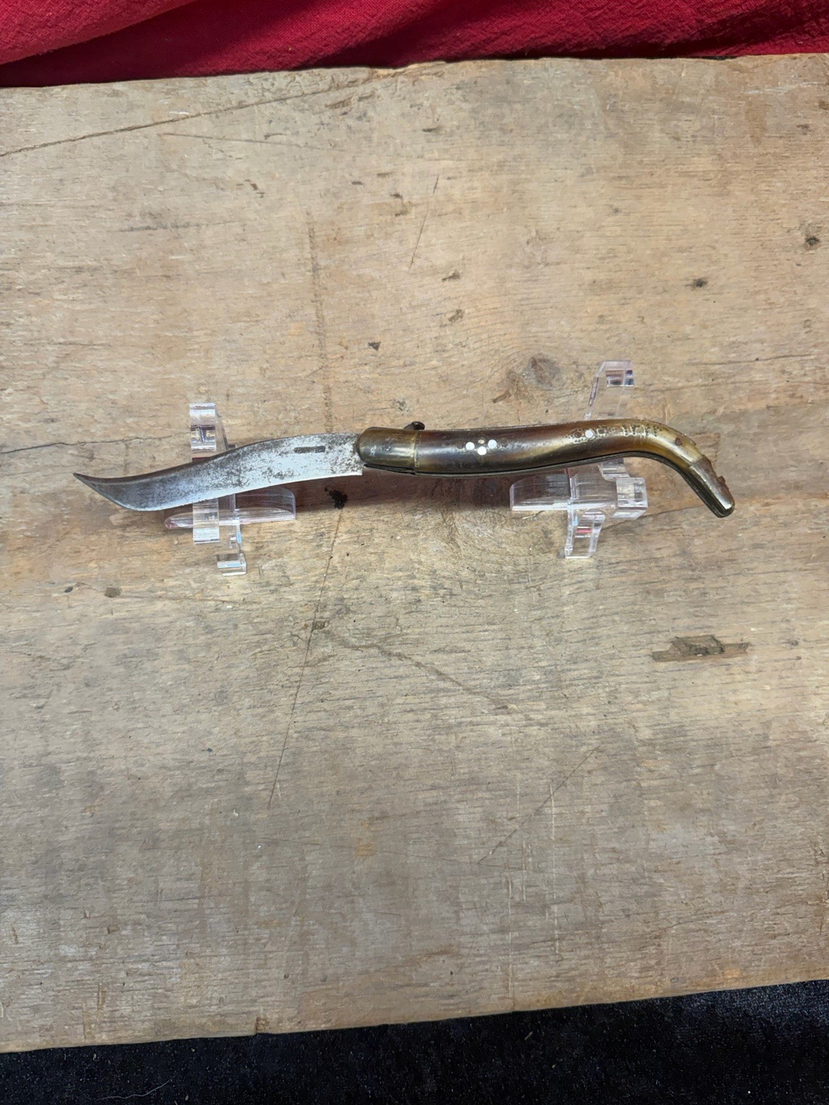 Primitive 1800s 19th Century Forged Native American Navajo Folding Knife