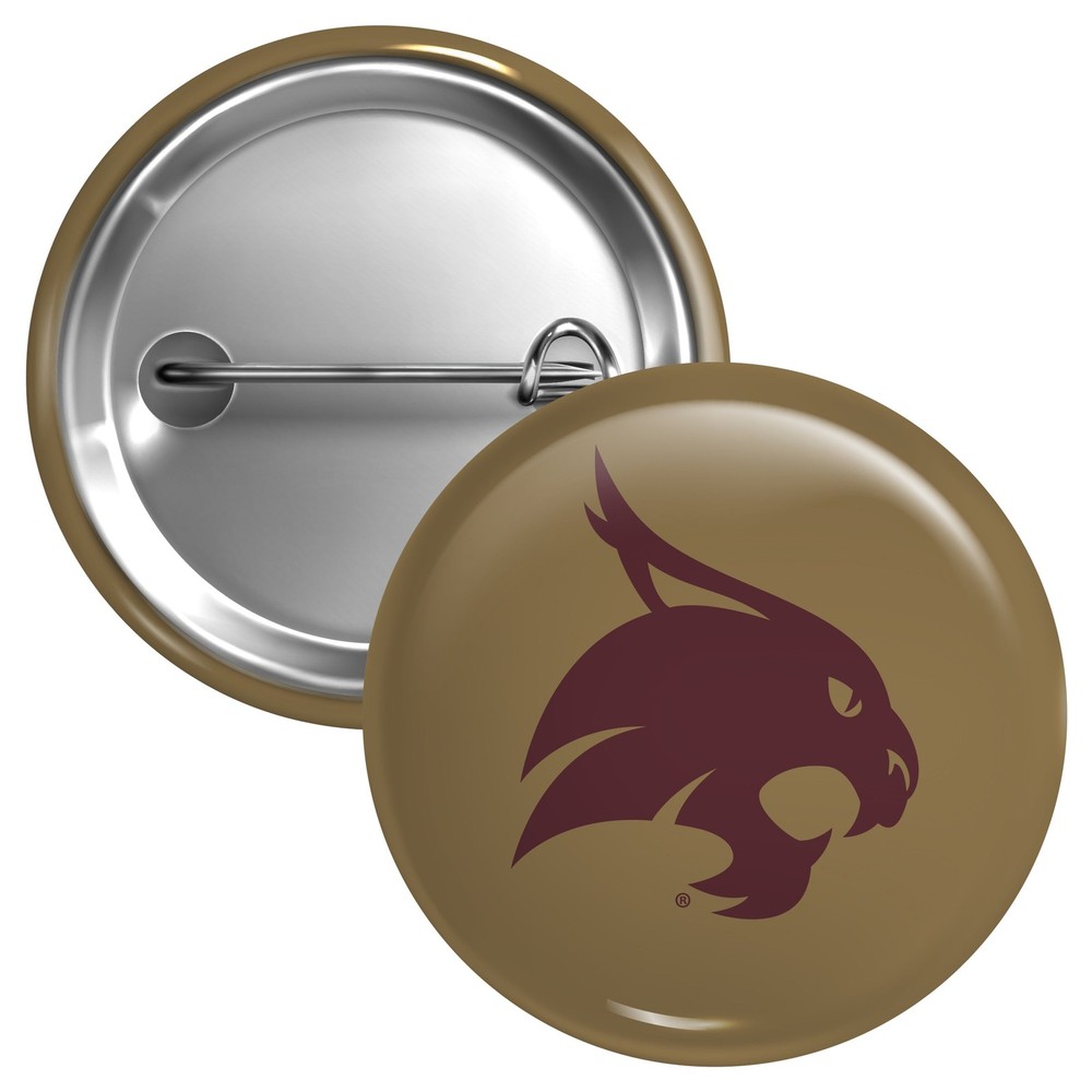 Texas State Bobcats Button Pin - 3 Size Options