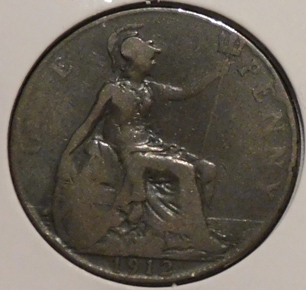 British Penny - 1912 - King George V