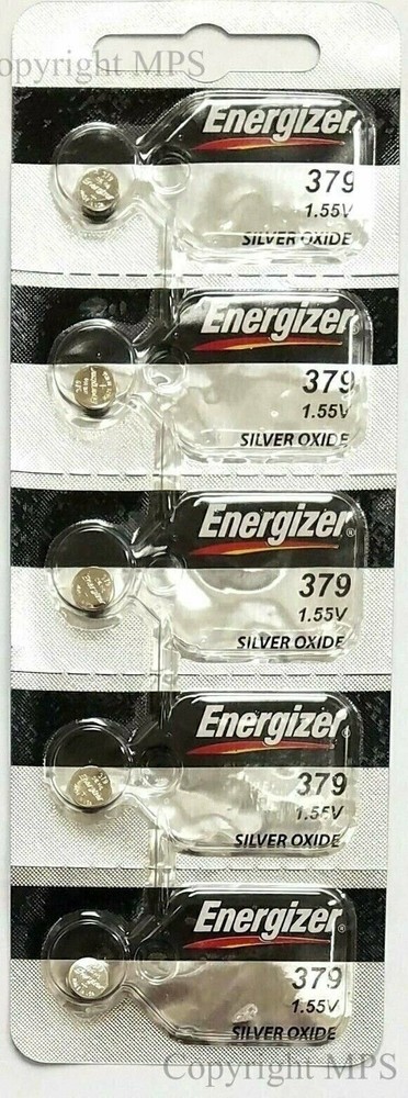 Energizer 379 Button Cell Watch Batteries 5 pack