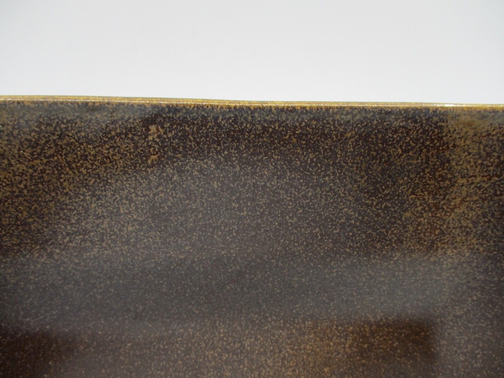 ALEX MARSHALL STUDIOS SQUARE BROWN DINNER PLATE - 10 5/8" 0709I