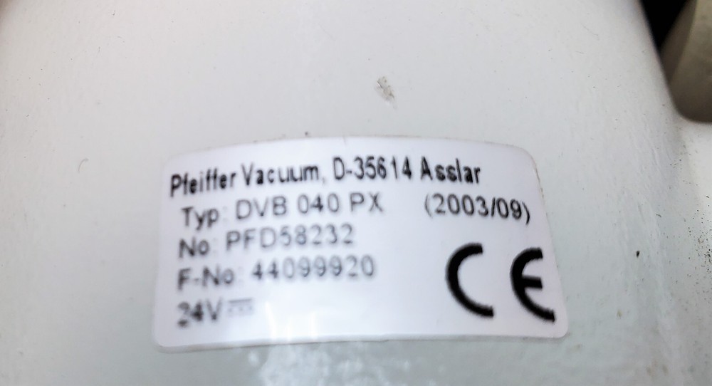 PFEIFFER DVB040PX D35614 ASSLAR HIGH VACUUM ANGLE VALVE WORKING PULL [B5B2]