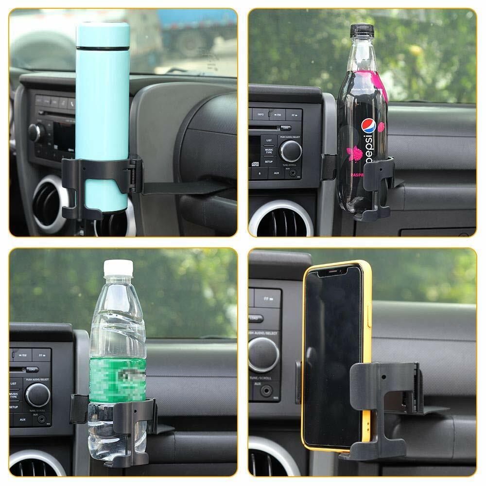 Drink Cup Phone Holder Bracket Organizer for Jeep Wrangler JK 07+ Multi-Function