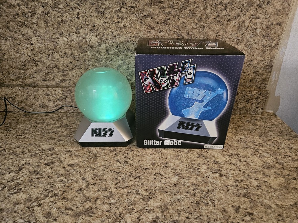 KISS 2003 Motorized Glitter Globe Spencer's Signature Network Lighted W Box