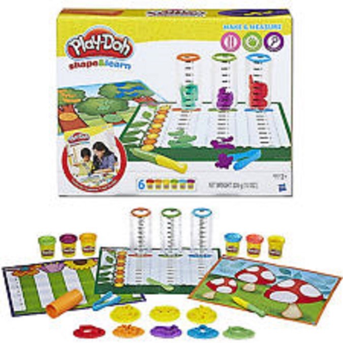 Play-Doh Shape & Learn Make Measure Tool Guided Activities Set w/ 6 Cans Ages 2+