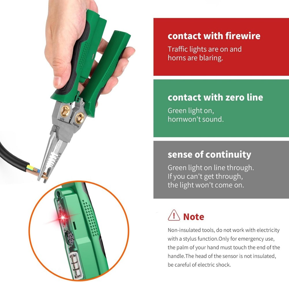 8-In-1 Wire Stripper Twister Set - Includes Cable Scissors Voltage Tester Pliers