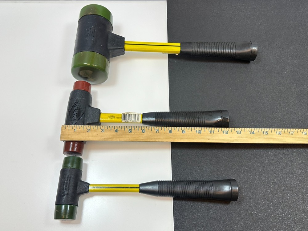 Nupla Tools USA 3pc Quick Change Impax Dead Blow Replaceable Soft Tip Hammer Set