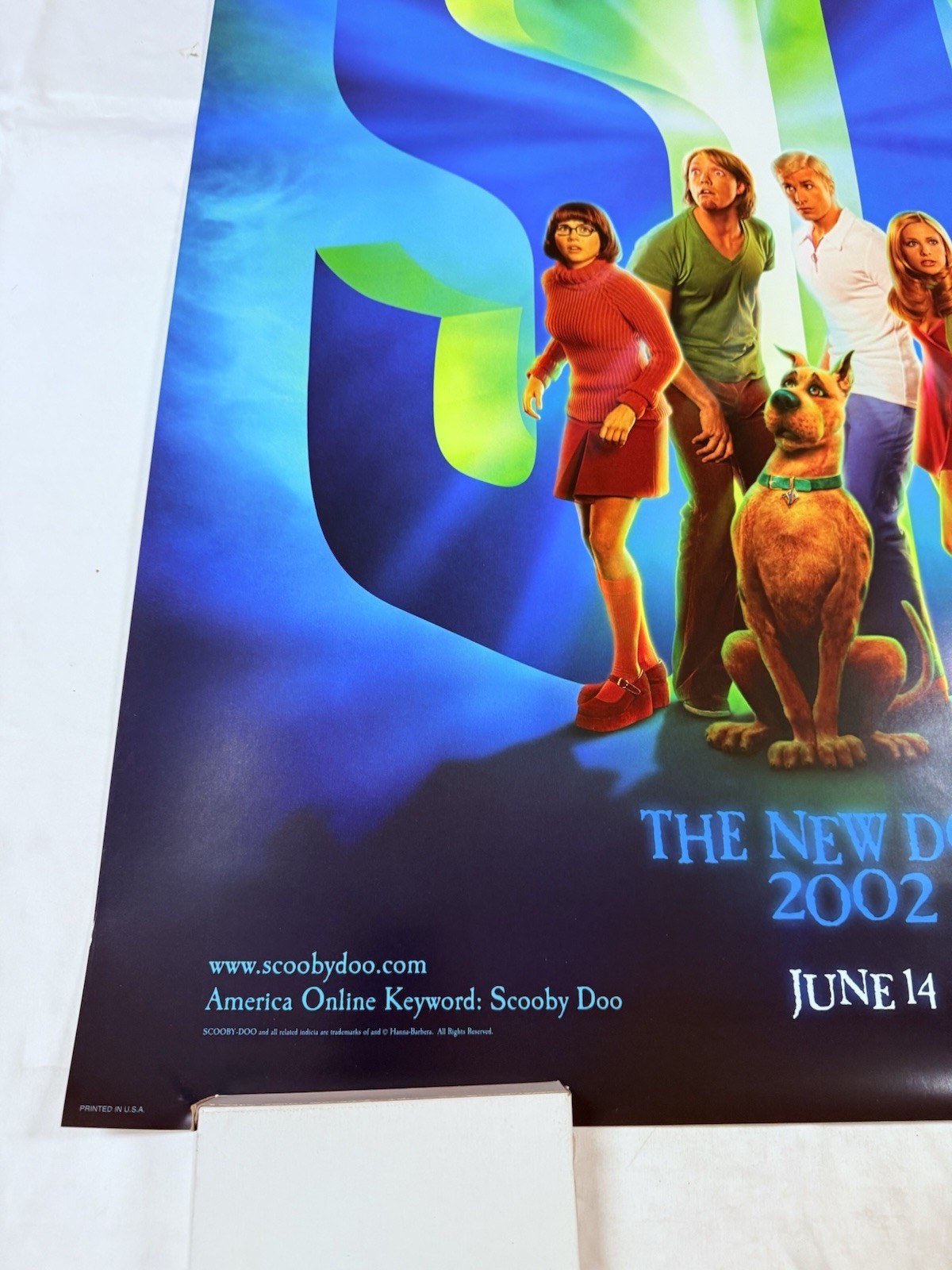2002 Scooby Doo Original 27x40 Movie Poster Mint Unused Matthew Lillard