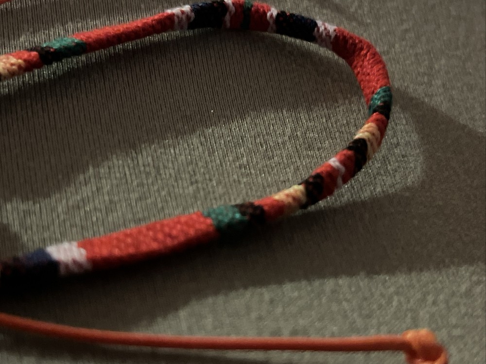 NEW BOHO BRAID THREAD FRIENDSHIP BRACELET ADJUSTABLE THICKER ORANGE