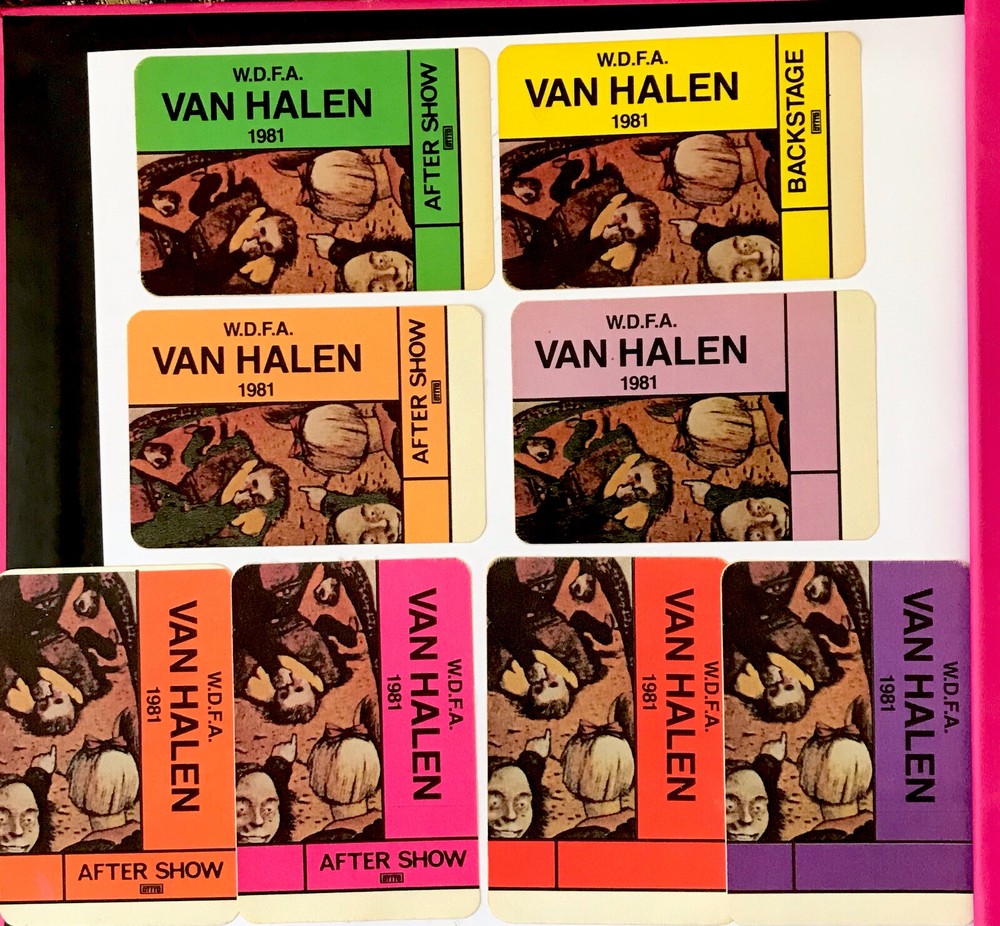8 VAN HALEN Unused 1981 FAIR WARNING TOUR Backstage Passes