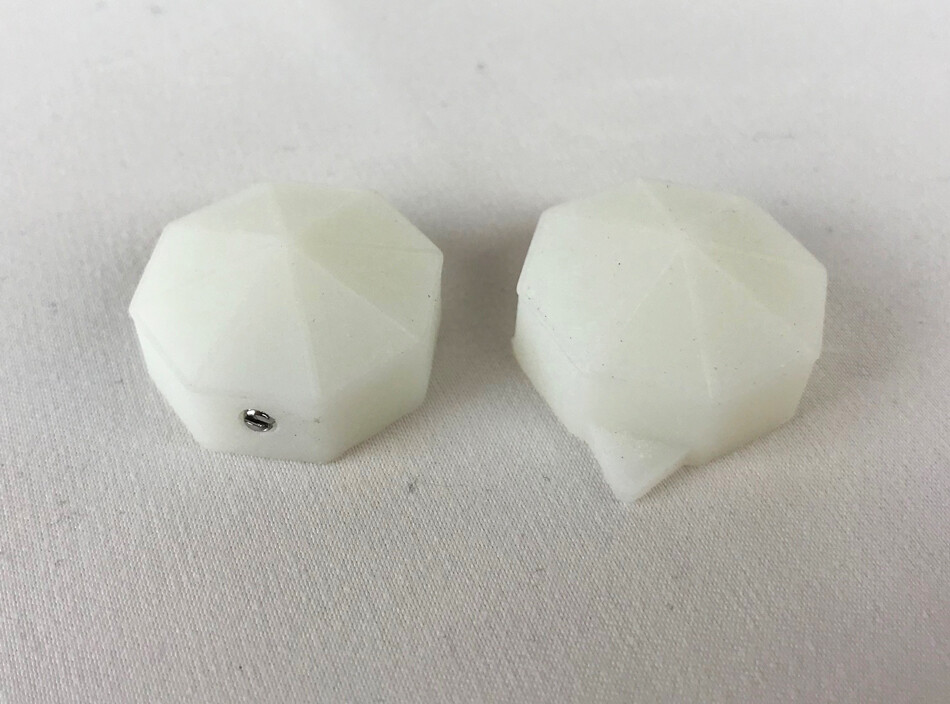 2 Vintage Daka-ware Style Octagon Pinwheel Guitar Pointer Knobs Black or White