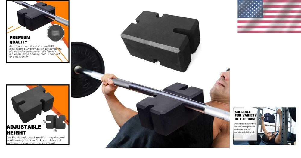 Elevate Your Workout - Adjustable Bench Press Block for Safe, Effective Lifting