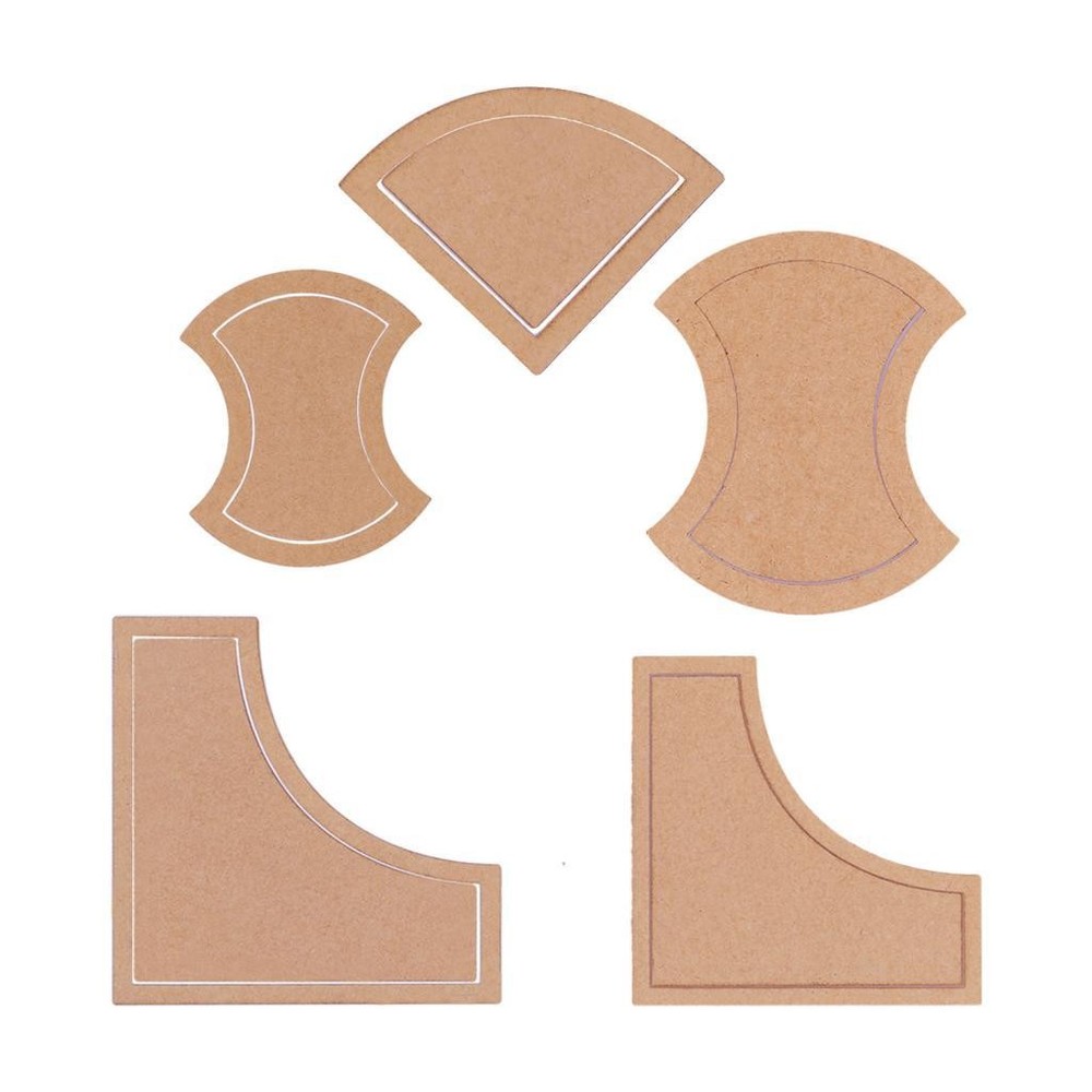 54pcs Patchwork Tool Quilt Templates Acrylic DIY Tool for Patchwork Quilting