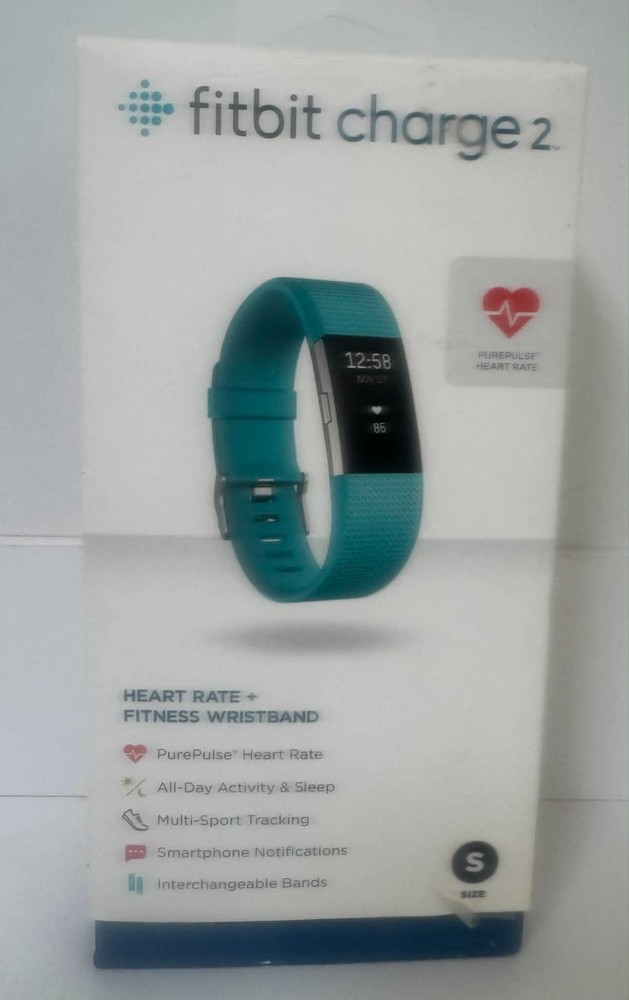 Fitbit Charge 2, Aqua, Size Small