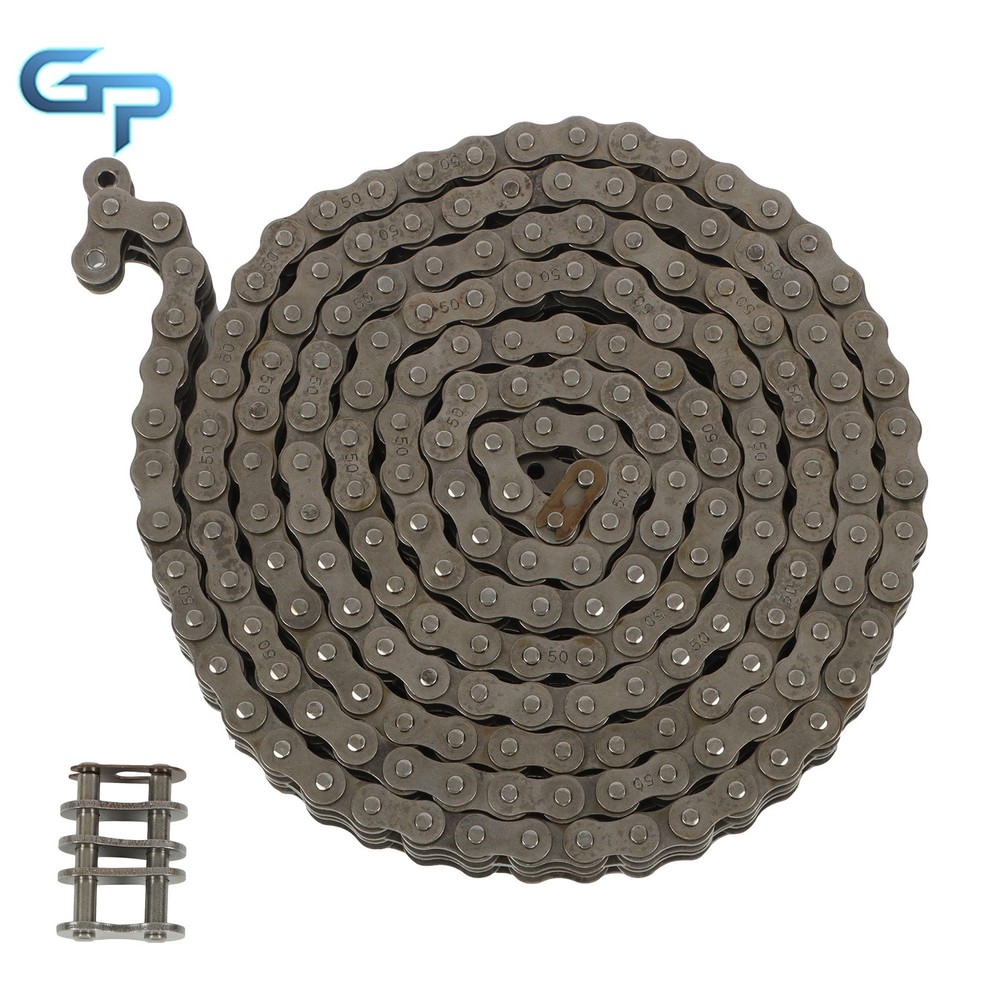 #50-2 Double Strand Duplex Roller Chain 10 Ft with 2 Connecting Link