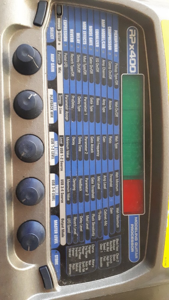 Digitech RPx400 Amp Modeler Multi Effects Processor Guitar Effect Pedal + PSU