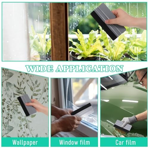 Grey Window Felt Squeegee Tool, 6 Inch Squeegee for Vinyl Tint Scraper
