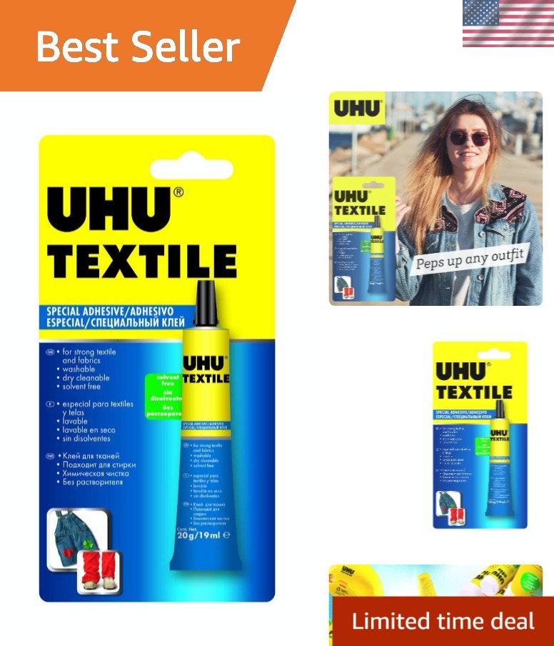19ml Solvent-Free Fabric Glue - Fast Setting for Quick Projects
