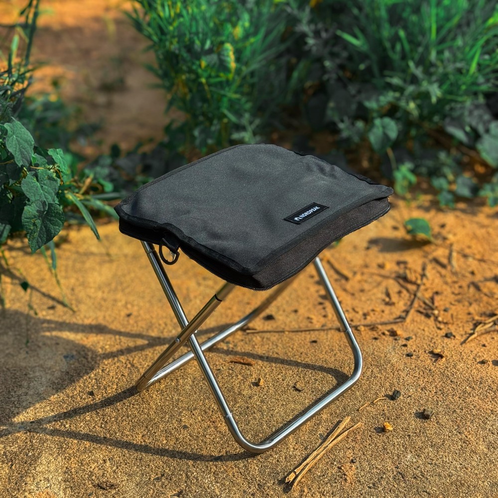 Lightweight Camping Stool 1.5lbs & Compact 12" - 350lbs Capacity! 3-Second Se...