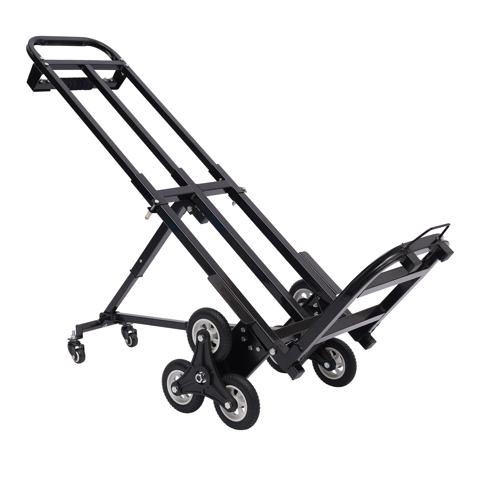 460lbs Black Stair Climbing Cart Trolley Stair Climber Hand Truck 29-45in Height