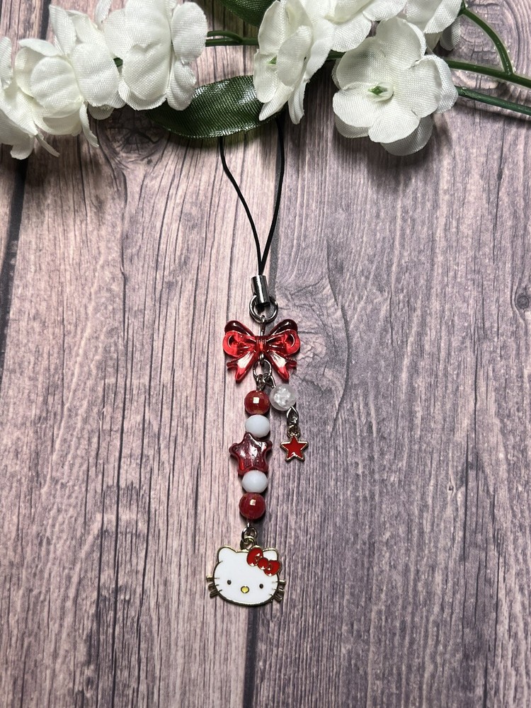 Hello Kitty Phone Charm l Sanrio Keychain 