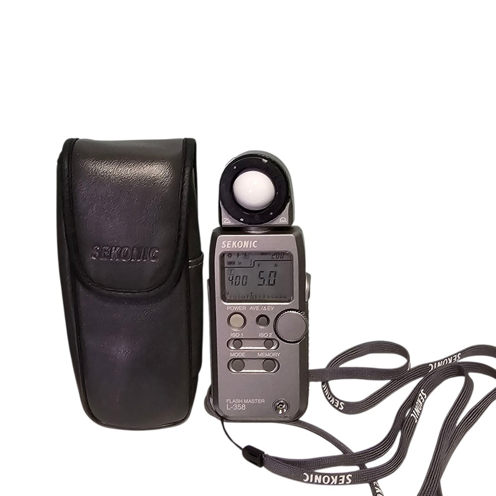 Sekonic Flash Master Digital L-358 Camera Light Meter Module Strap Case