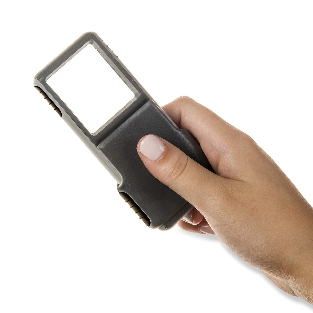 Carson MiniBrite 3x Power LED Lighted Slide Out Magnifier with Protective Sle...
