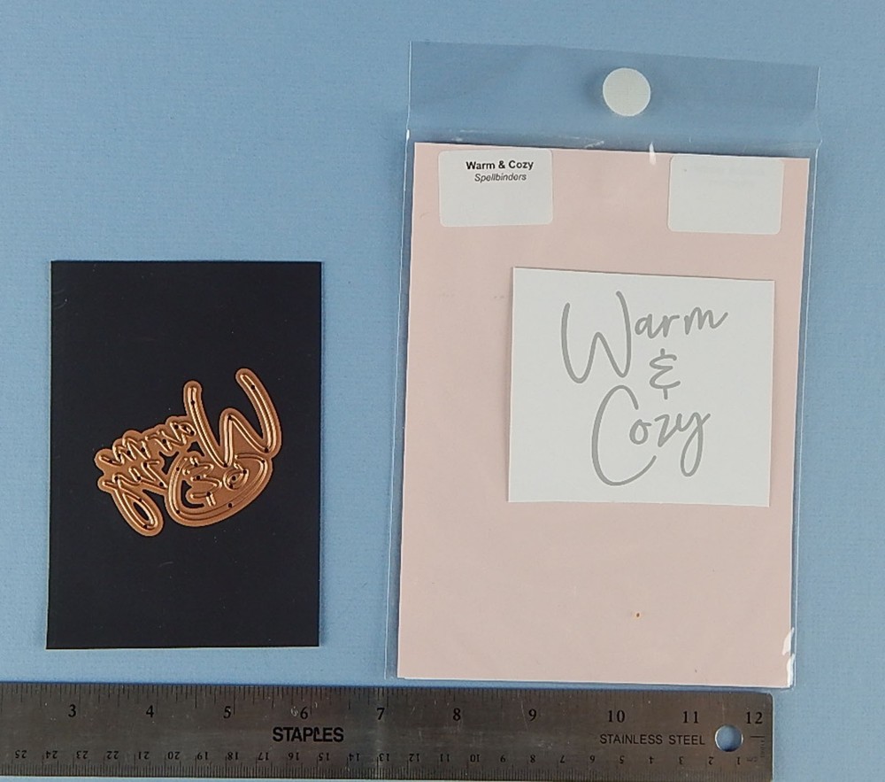 CRAFTERS! Spellbinders Script Die: Warm & Cozy