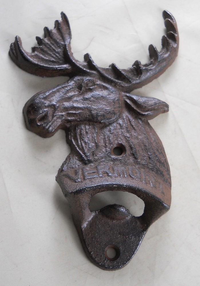 Cast Iron Wall Mounted Moose Bottle Opener