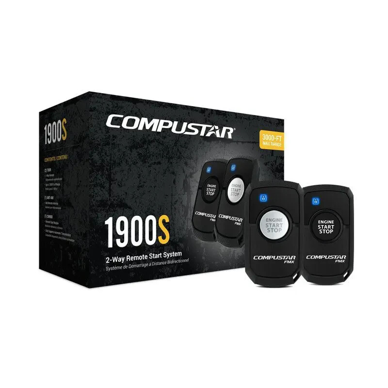 Compustar 1900S , 2-Way Led Remote Start, 2-1 Button, 3000 Ft with BLADE-AL
