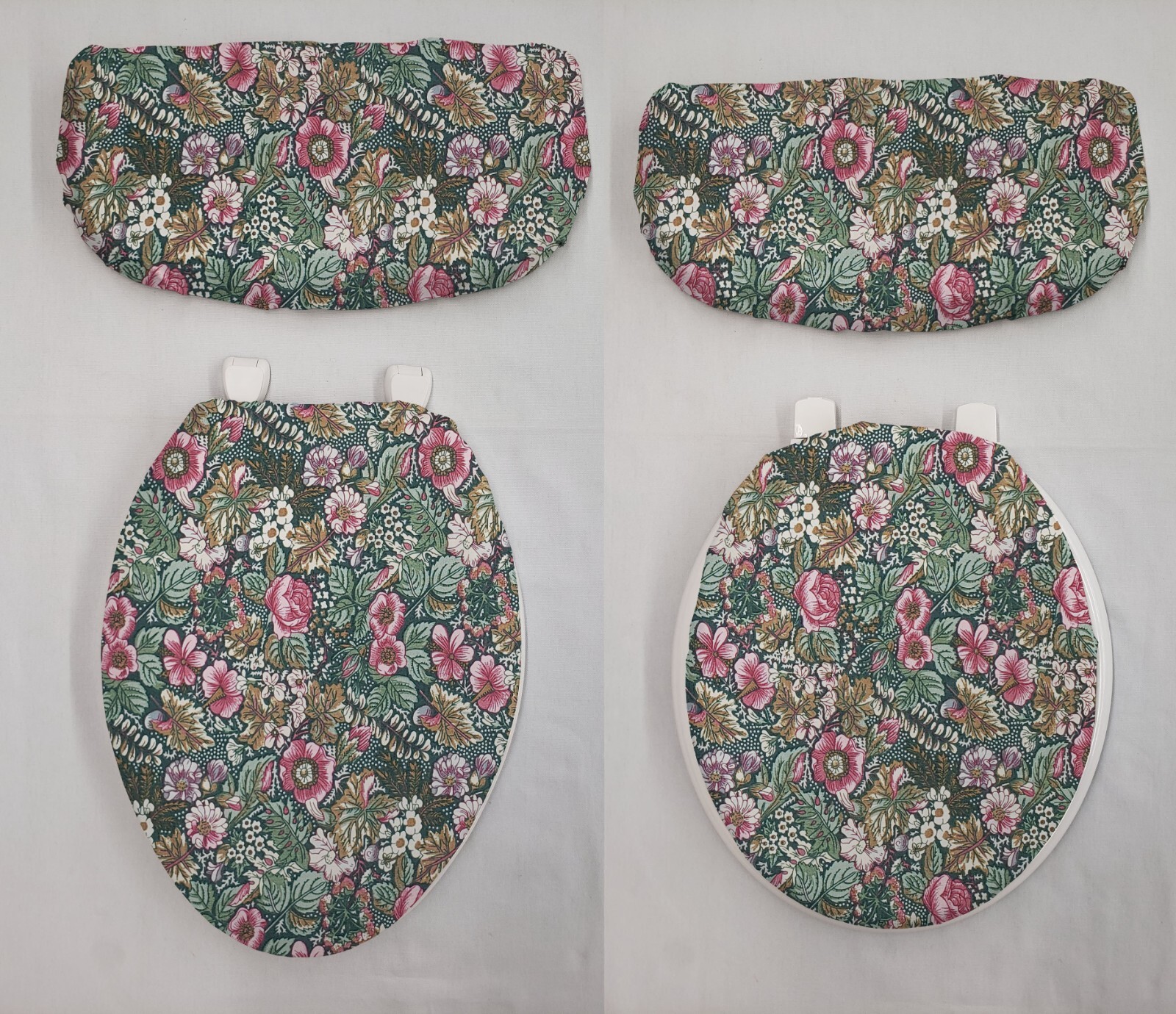 Rose Garden Toilet Seat Lid and Tank Cover Set (3 Colors Available)