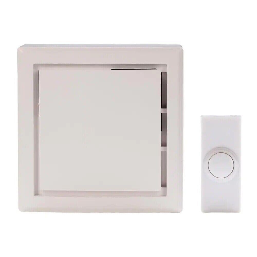 NEW Defiant Wireless Plug-In Doorbell Kit with Wireless Push Button, White