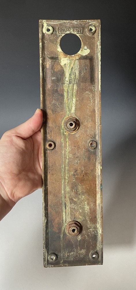 Antique Cast Brass Sargent 'Pull' Door Handle Architectural Hardware Deco Accent