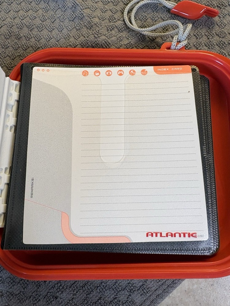Atlantic 24 Disc CD DVD Video Game Holder Hard Shell Red Storage Carry Case